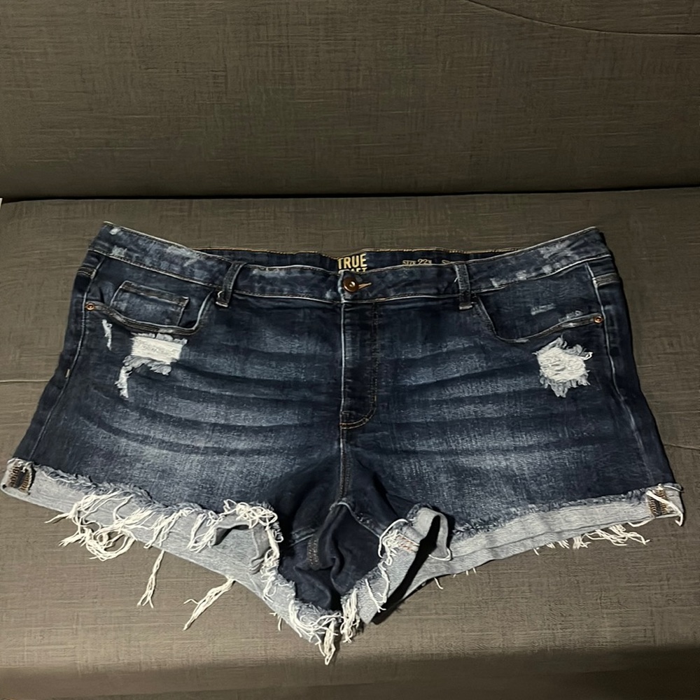 True Craft Jean Shorts Size 22W